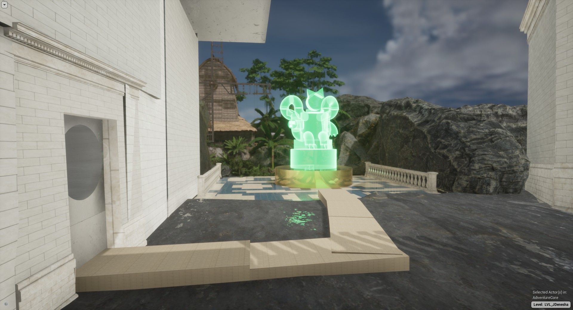 Courtyard with objective