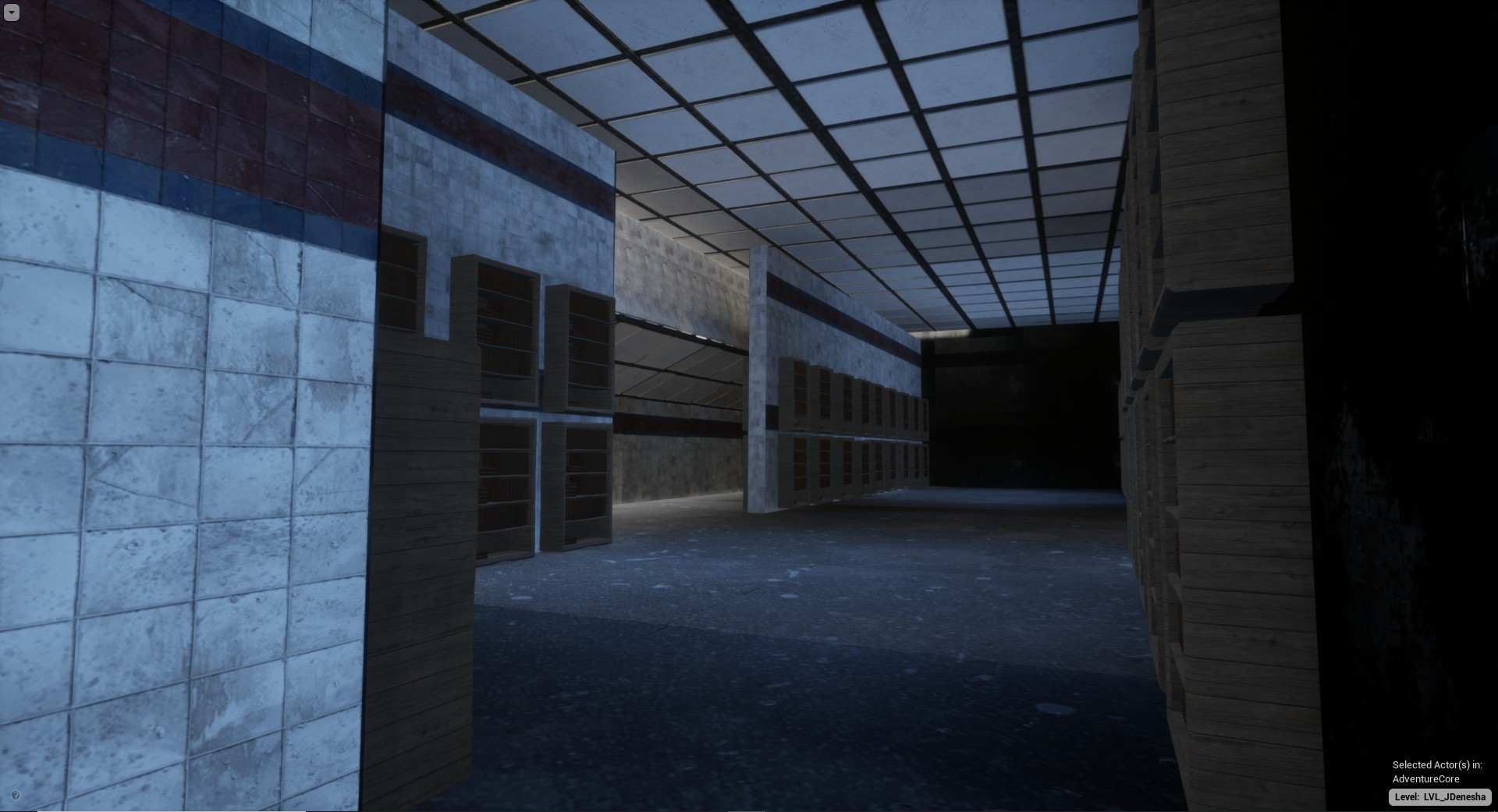 Tiled hall