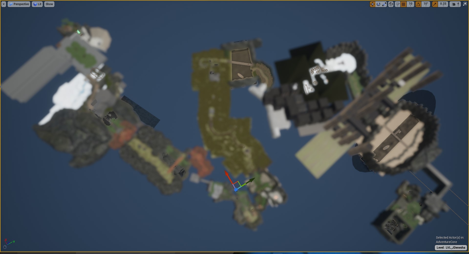 Top-down level layout